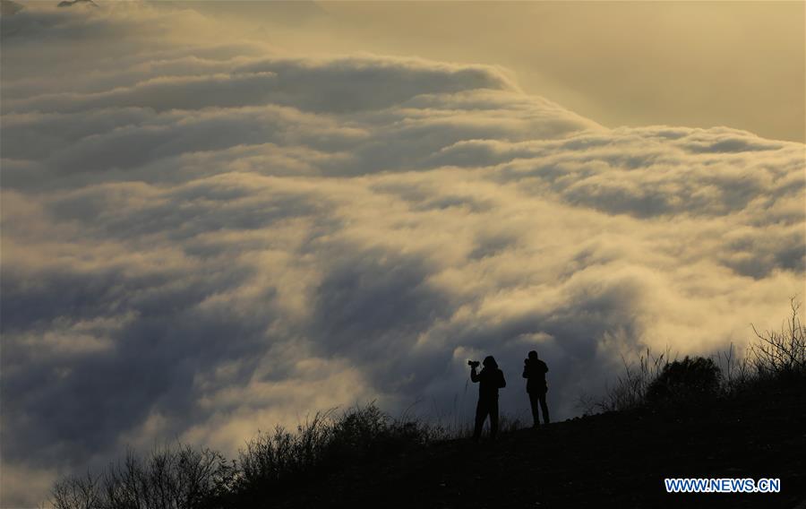 Une mer de nuages dans le sud-ouest de la Chine